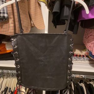 NWT Super Down faux leather top